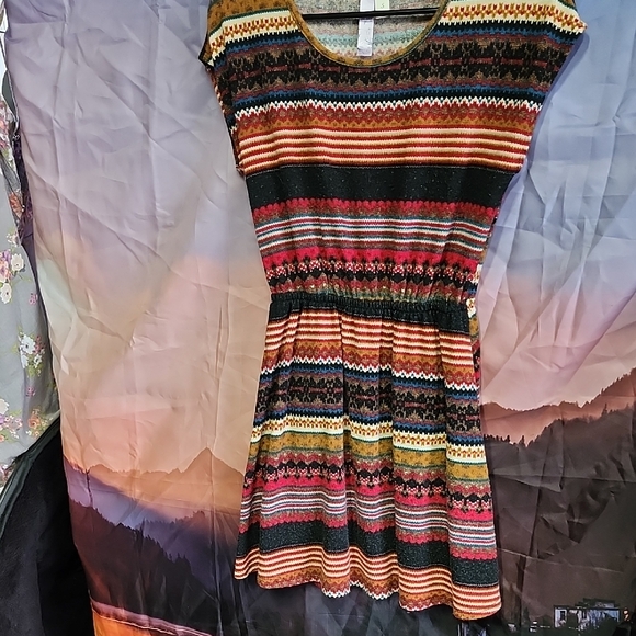 Alya Colorful Knit Mini Dress - Picture 1 of 4
